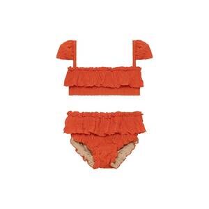 NEW MONTCE girl's mini cabana bikini set in tangerine